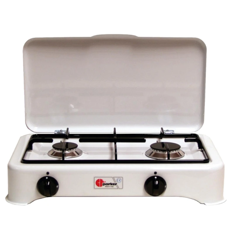 Parker® Parker Luxus-Email-Gaskocher 2-flammig, Weiß 3 Parker® Parker Luxus-Email-Gaskocher 2-flammig, Weiß