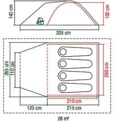 Coleman Kobuk Valley 4 Plus Igluzelt Green Damen, Herren -Geschäft für Outdoor-Campingausrüstung coleman kobuk valley 4 plus tent 2000030281 green 02 gross