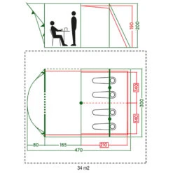 Coleman Meadowood 4 Familienzelt Grey/Green Damen, Herren -Geschäft für Outdoor-Campingausrüstung coleman meadowood 4 2000037064 06 grossQWYT67ByLFjjS