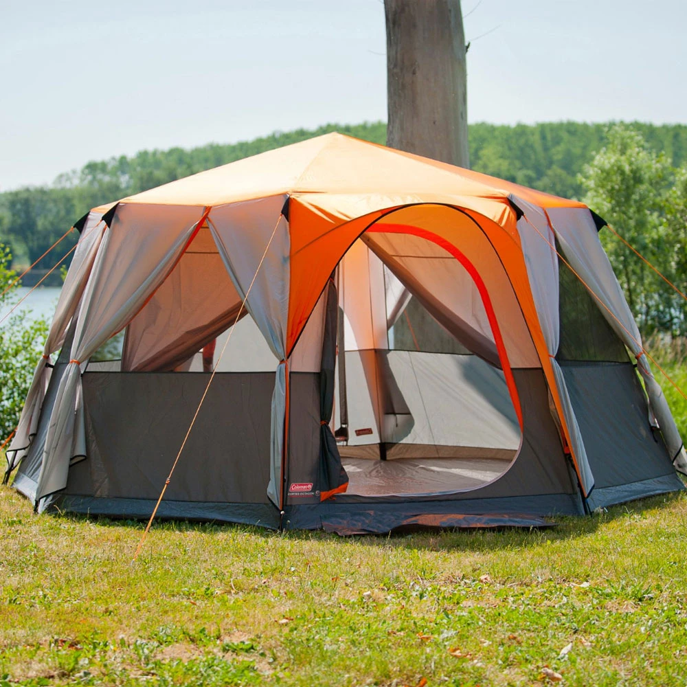 Coleman Octagon 8 Mehrpersonenzelt Orange/Grey Damen, Herren – Bild 3