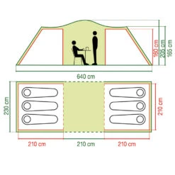Coleman Ridgeline 6 Plus Familienzelt Khaki Damen, Herren -Geschäft für Outdoor-Campingausrüstung coleman ridgeline 6 plus 205108 06 gross2D6MMPrKXPFDe