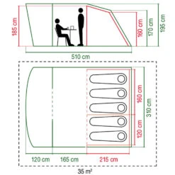 Coleman Rocky Mountains 5 Plus XL Campingzelt Green/Grey Damen, Herren -Geschäft für Outdoor-Campingausrüstung coleman rocky mountain 5 plus xl 2000033763 08 gross