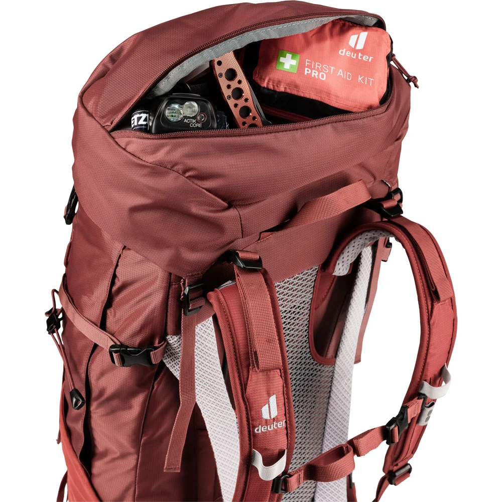 Deuter Futura Air Trek SL 45+10 Trekkingrucksack Redwood/Lava Damen, Herren – Bild 5