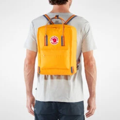 FJÄLLRÄVEN Fjällräven Kanken Tagesrucksack Warm Yellow/Rainbow Pattern Damen, Herren -Geschäft für Outdoor-Campingausrüstung fjaellraeven kanken f23620 141 907 02 gross