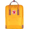 FJÄLLRÄVEN Fjällräven Kanken Tagesrucksack Warm Yellow/Rainbow Pattern Damen, Herren
