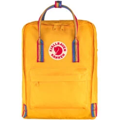FJÄLLRÄVEN Fjällräven Kanken Tagesrucksack Warm Yellow/Rainbow Pattern Damen, Herren