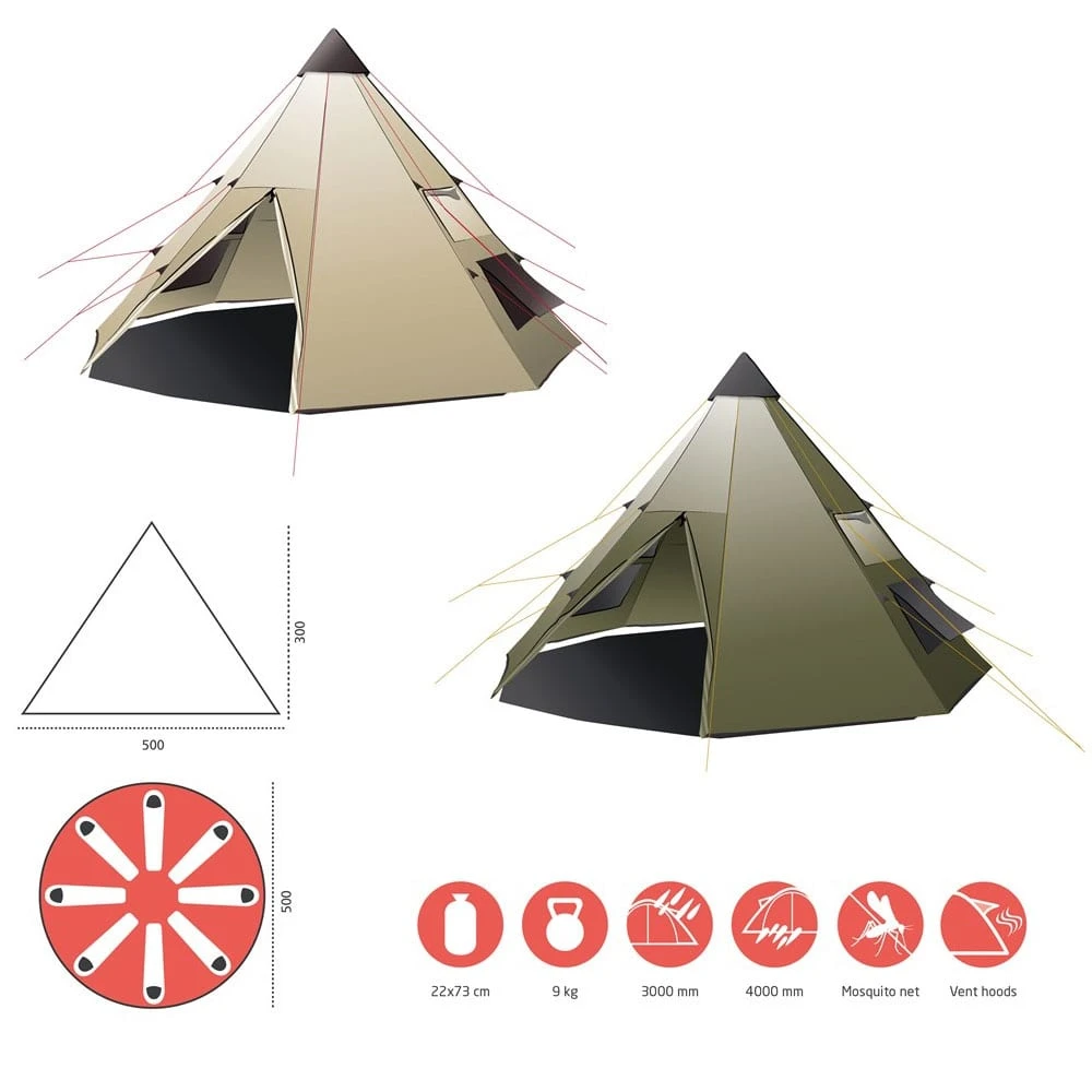 Grand Canyon Black Falls 8 Zelt Capulet Olive Damen, Herren 4 Grand Canyon Black Falls 8 Zelt Capulet Olive Damen, Herren – Bild 2