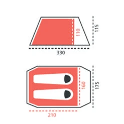 Grand Canyon Robson 2 Zelt Blue Grass Damen, Herren -Geschäft für Outdoor-Campingausrüstung grand canyon robson 2 blue 330006 07 gross