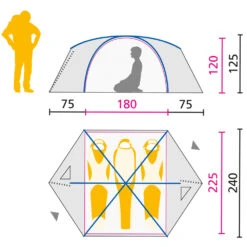 Jack Wolfskin Eclipse 3 Kuppelzelt Mountain Green Damen, Herren -Geschäft für Outdoor-Campingausrüstung jack wolfskin eclipse 3 3000492 4502 02 gross