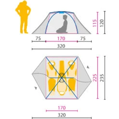 Jack Wolfskin Skyrocket III Dome Kuppelzelt Mountain Green Damen, Herren -Geschäft für Outdoor-Campingausrüstung jack wolfskin skyrocket 3 dome 3003621 4502 02 grossLPQoc7MFQg3EX