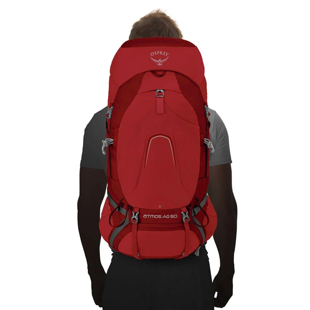 Osprey Atmos AG 50 Wanderrucksack Rigby Red Herren – Bild 4