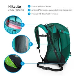 Osprey Hikelite 26 Rucksack Bacca Blue Damen, Herren -Geschäft für Outdoor-Campingausrüstung osprey hikelite 26 5 192 4 0 bacca blue 03 grossqYmVTFXbVJWJP