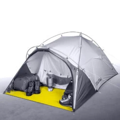 Salewa Litetrek 3 Semi-Geodätzelt Lightgrey/Cactus Damen, Herren -Geschäft für Outdoor-Campingausrüstung salewa litetrek 3 tent 5623 5315 lightgrey cactus 01 gross