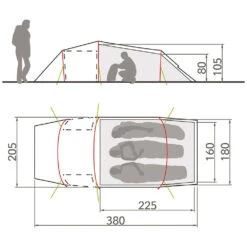 Vaude Arco XT 3 Camping-Zelt Buckeye Damen, Herren -Geschäft für Outdoor-Campingausrüstung vaude arco xt zelt 12258 5940 buckeye 03 gross