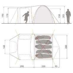 Vaude Campo Casa XT 5 Outdoorzelt Chute Green Damen, Herren -Geschäft für Outdoor-Campingausrüstung vaude campo casa xt 14229 459 chute green 03 gross