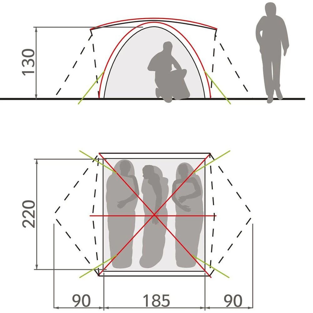 Vaude Campo Grande 4 Gruppenzelt Terracotta Damen, Herren 6 Vaude Campo Grande 4 Gruppenzelt Terracotta Damen, Herren – Bild 4