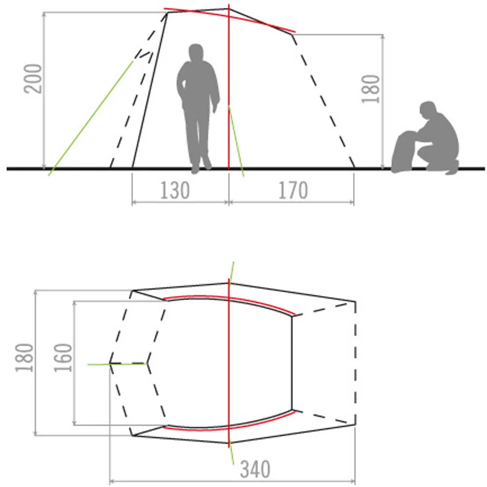 Vaude Drive Wing Andockzelt Linen Damen, Herren 4 Vaude Drive Wing Andockzelt Linen Damen, Herren – Bild 2
