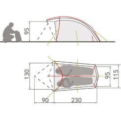 Vaude Taurus 2 Zelt Buckeye Damen, Herren -Geschäft für Outdoor-Campingausrüstung vaude taurus 2p 114985940 buckeye 03 gross